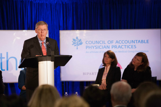 Sen. John Hardy Isakson (R-GA) speaking at the Better Together Health 2016 event recently in Washington, DC.